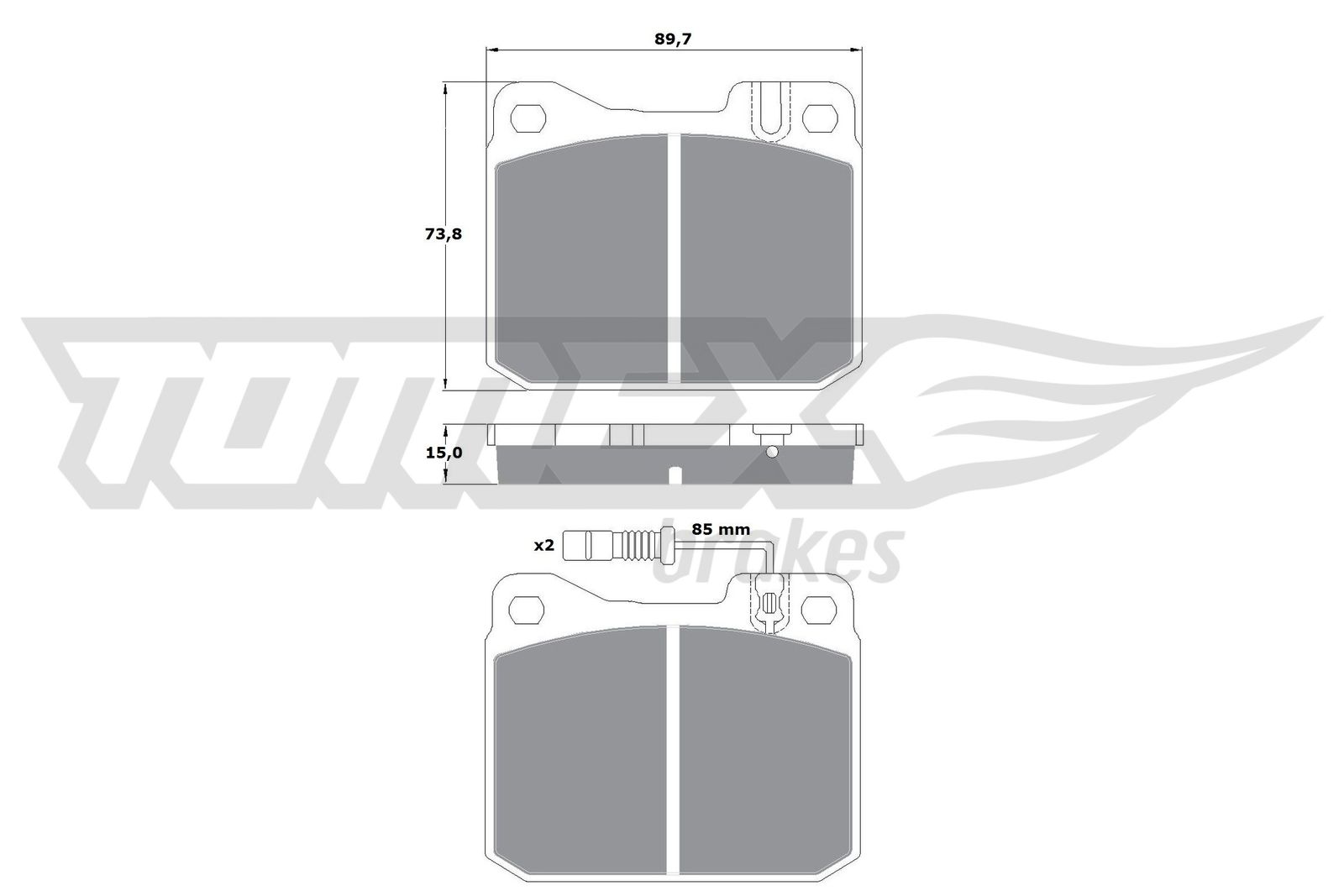 Sada brzdových platničiek kotúčovej brzdy TOMEX Brakes